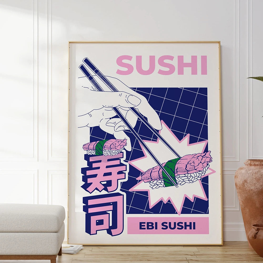 Japanese Sushi Bar Canvas Wall Art