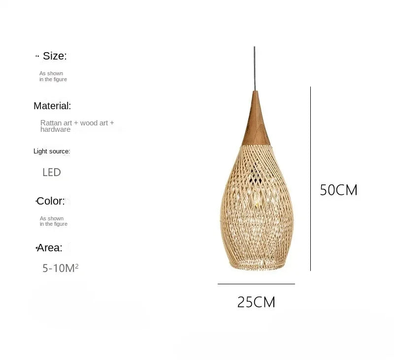 Wabi Sabi Rattan Pendant