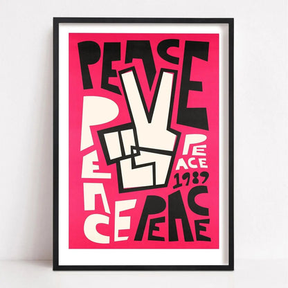 Retro Rock Hand Graphic Canvas Wall Art