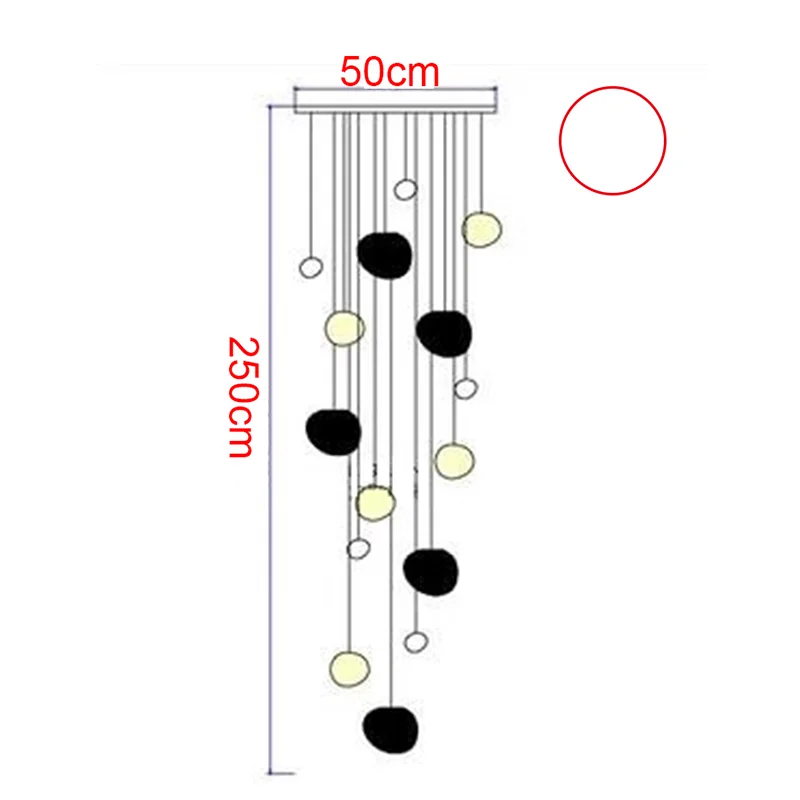 Eleven head round acrylic chandelier for a parlor or a hotel room