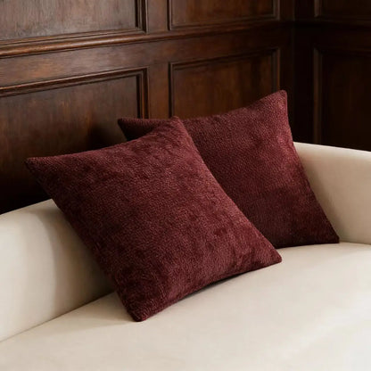 Farmhouse Chenille Throw Pillow Cover — detail