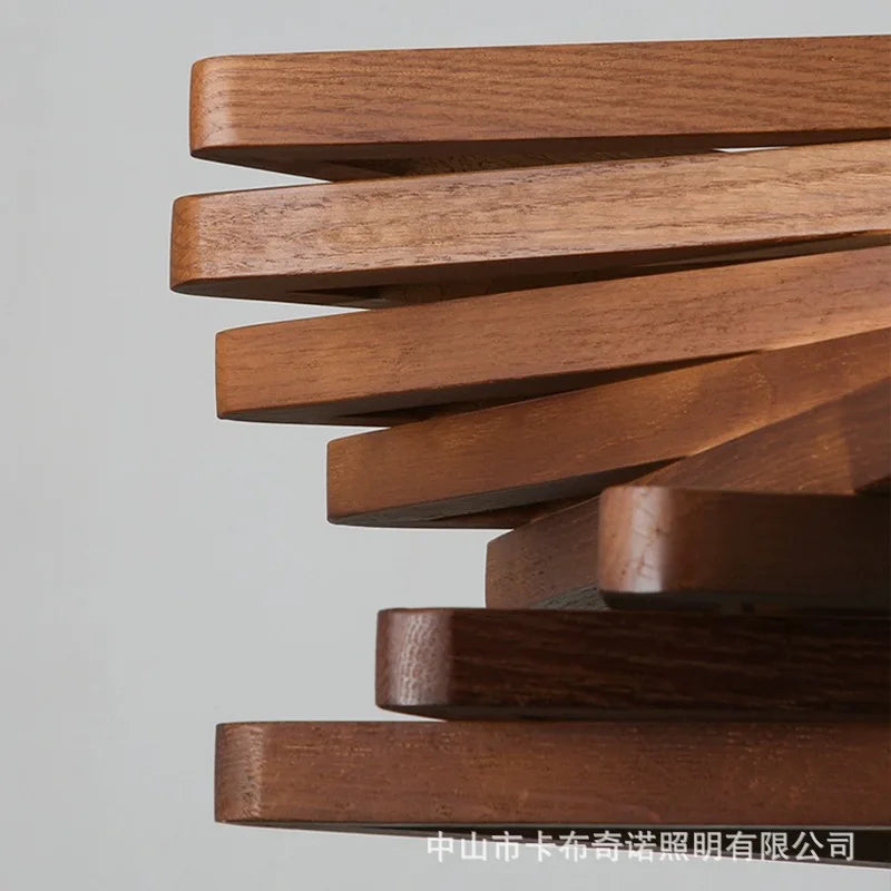 Solid Wood Pendant Light