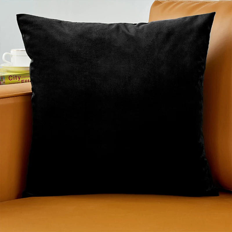 Black Velvet Throw Pillow Cover — alternate view