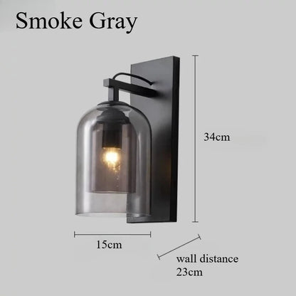 Double Glass Bell Shade Wall Sconce
