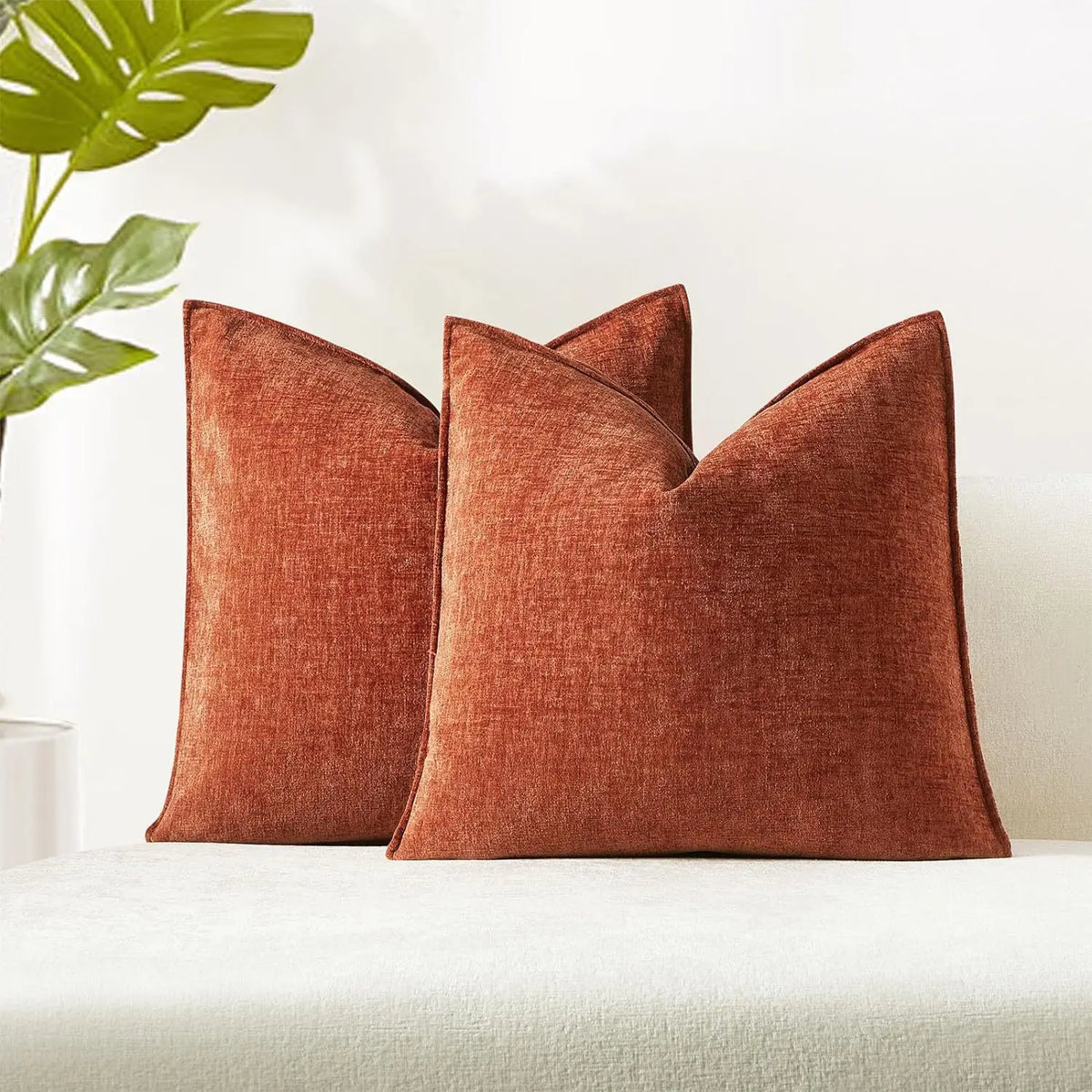 Solid Chenille Throw Pillow Cover