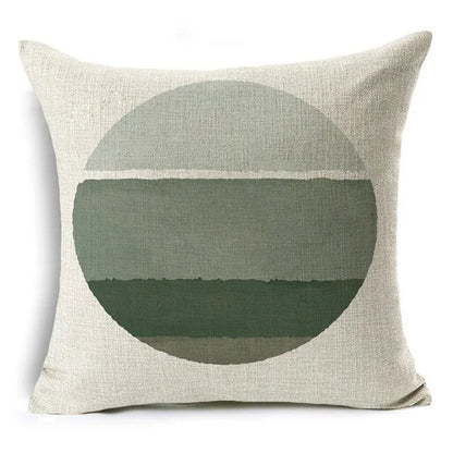Green Floral Print Pillow Cover