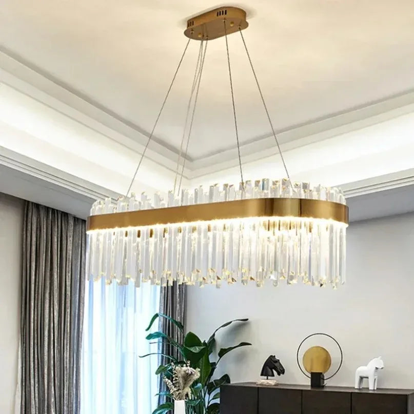 Gold ring chandelier, 15.7 in across, for a study or a bedside