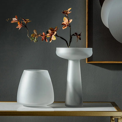 Nordic frosted glass luxury vase hydroponic living room décor