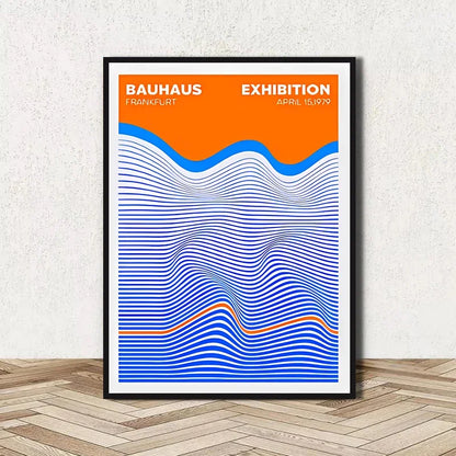 Abstract Bauhaus Geometric Line Art Canvas Wall Art