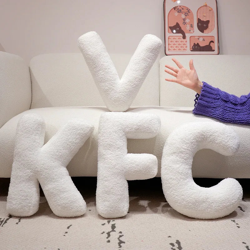 Alphabet Letter Plush Pillow — alternate view