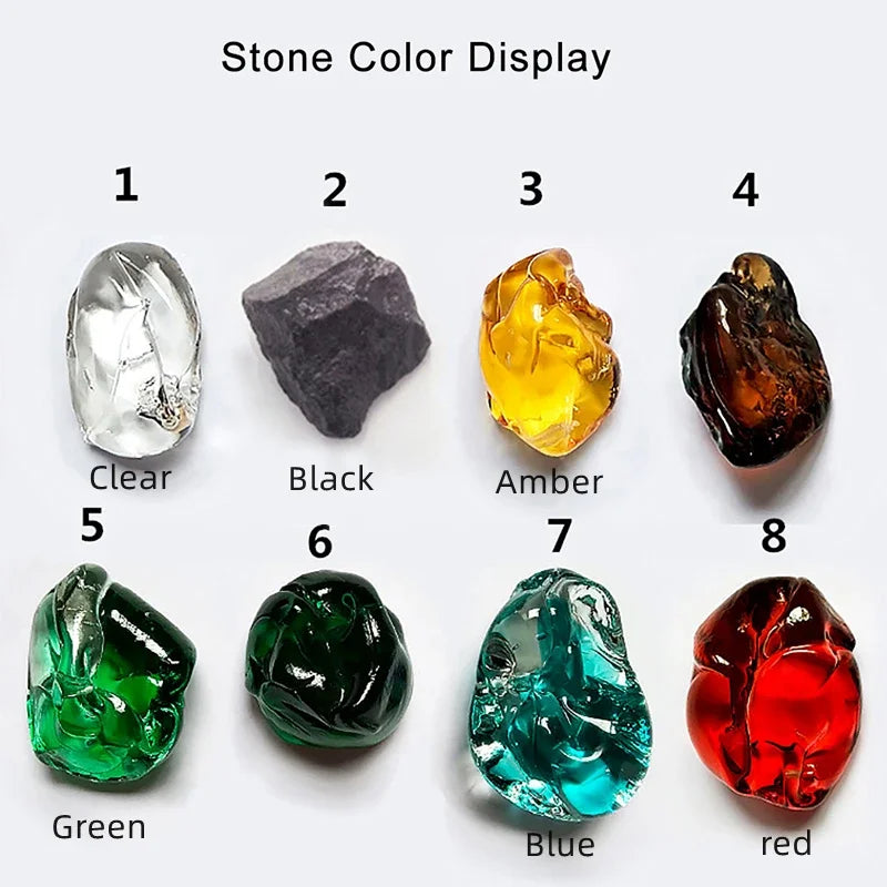 Green stone chandelier at 31.5 in across, dimmable with remote control