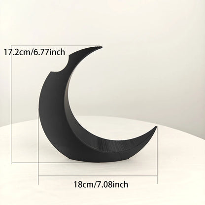 Gothic 3D printed moon vase Halloween wedding dried flower décor