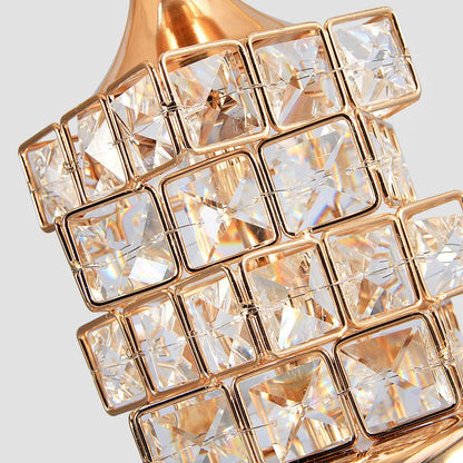 Silver crystal diamond lamp bedroom bedside warm ambient view