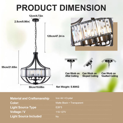 Black Crystal Chandelier