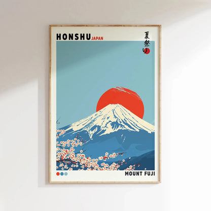 Mount Fuji Sunrise Wave Japanese Canvas Wall Art