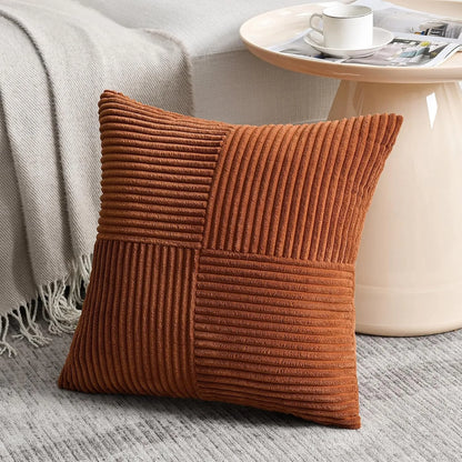 Boho Patchwork Corduroy Pillow Cover — alternate view
