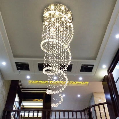 Aluminum alloy spiral chandelier casting light both up and down