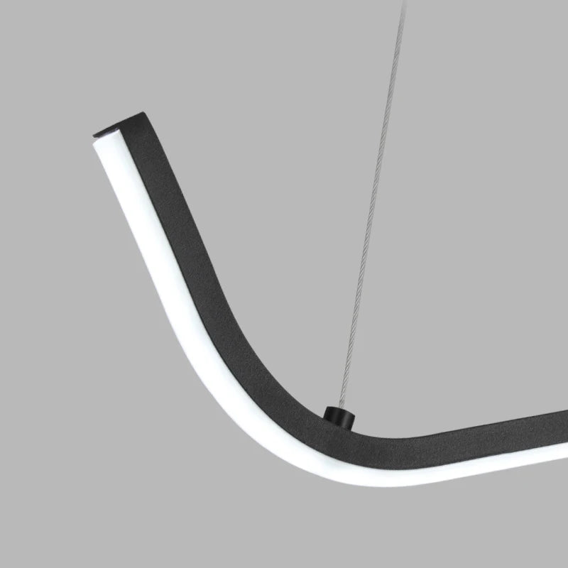 Dimmable silicone strip chandelier with knob switch and LED included