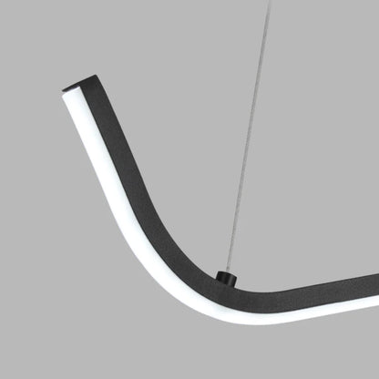 Dimmable silicone strip chandelier with knob switch and LED included