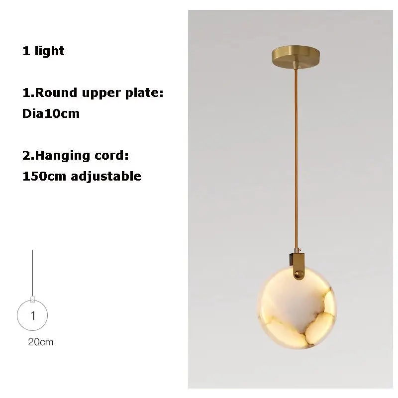 Marble Multi Rod Pendant Light