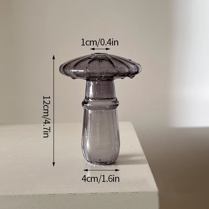 Mushroom Glass Hydroponic Flower Vase