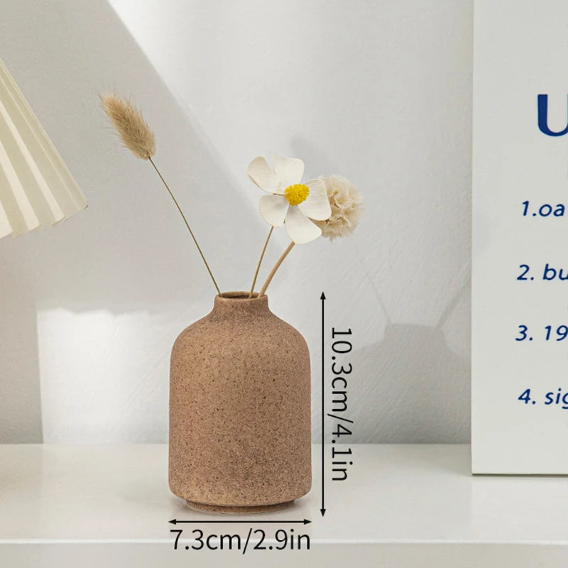 White Nordic Ceramic Flower Vase