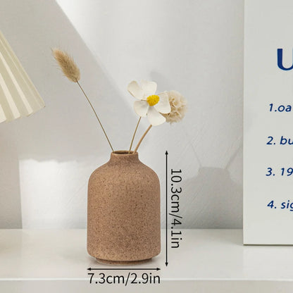 White Nordic Ceramic Flower Vase