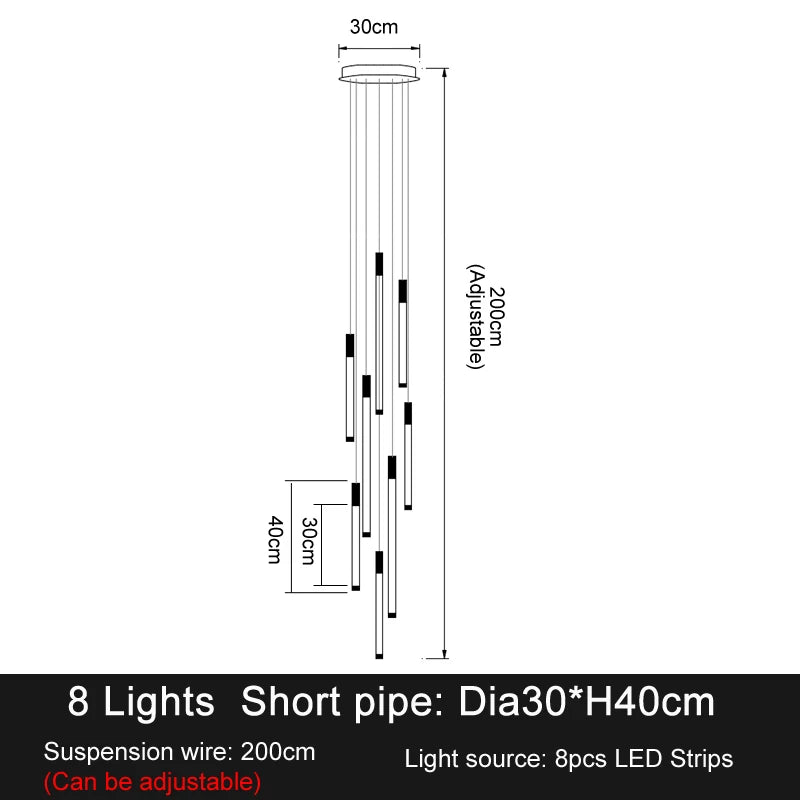 Ring chandelier, 15.7 inches wide with 12 lights, non-dimmable warm white