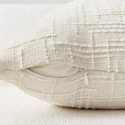 Bamboo Texture Chenille Pillow Cover — styling detail