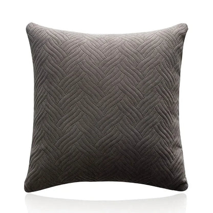 Quilted Velvet Throw Pillow Cover