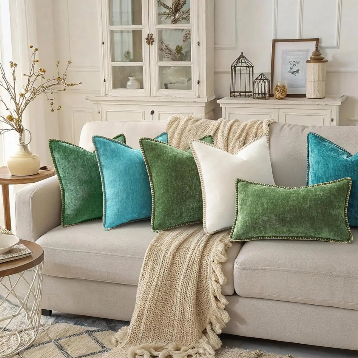 Soft Chenille Lumbar Pillow Cover — alternate view