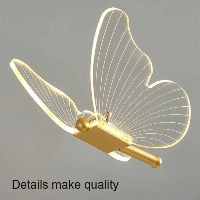 Nordic butterfly table lamp top view showing sculpted butterfly form