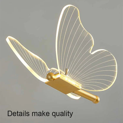 Nordic butterfly table lamp top view showing sculpted butterfly form