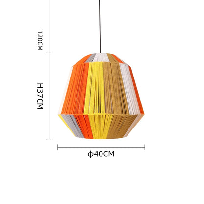 Rattan chandelier profile B at 60 centimetres, assembly required