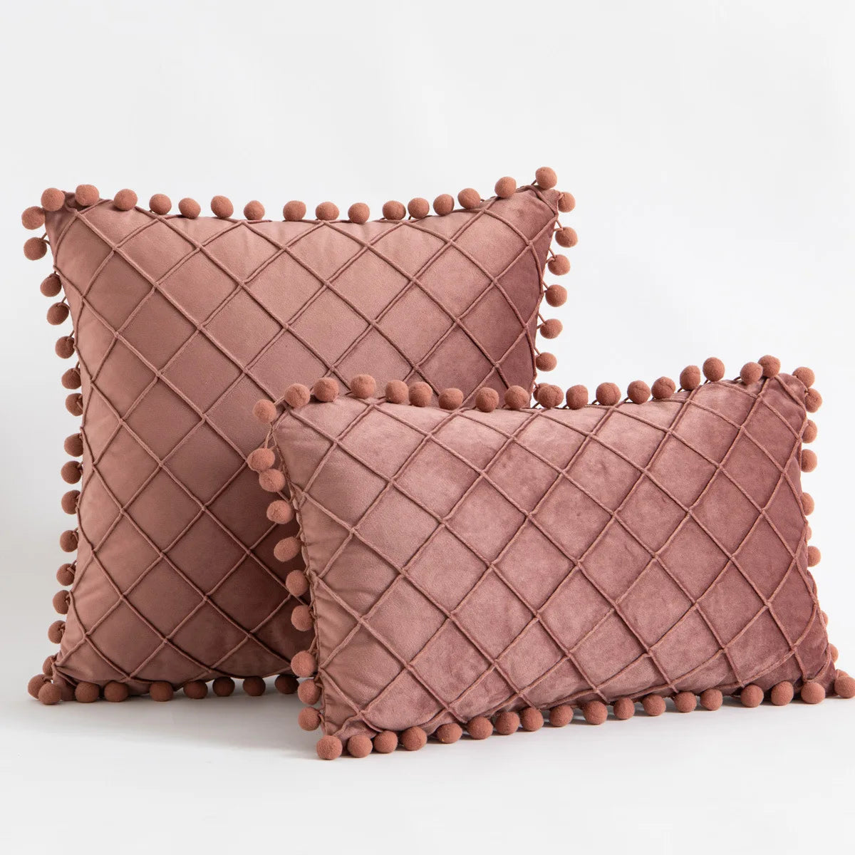 Christmas Red Corduroy Pillow Cover — styling detail