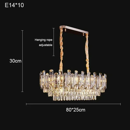 Round crystal pendant chandelier at 37.4 in (95 cm) across