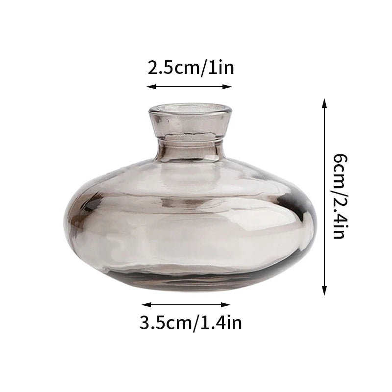 Brown Retro Glass Hydroponic Vase