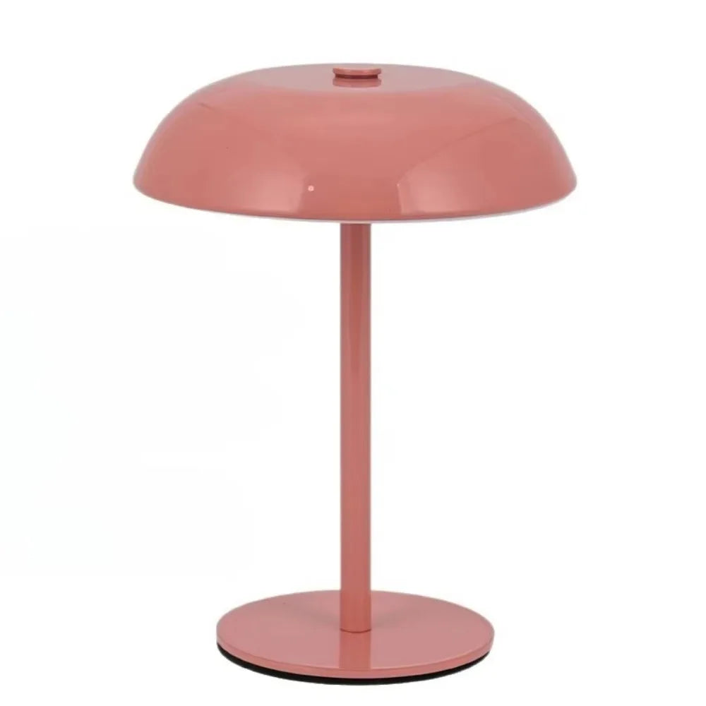 Mushroom lamp side profile showing compact portable silhouette
