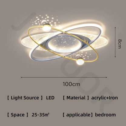 Grey starry sky chandelier, 39.4 inches wide, for a playroom ceiling