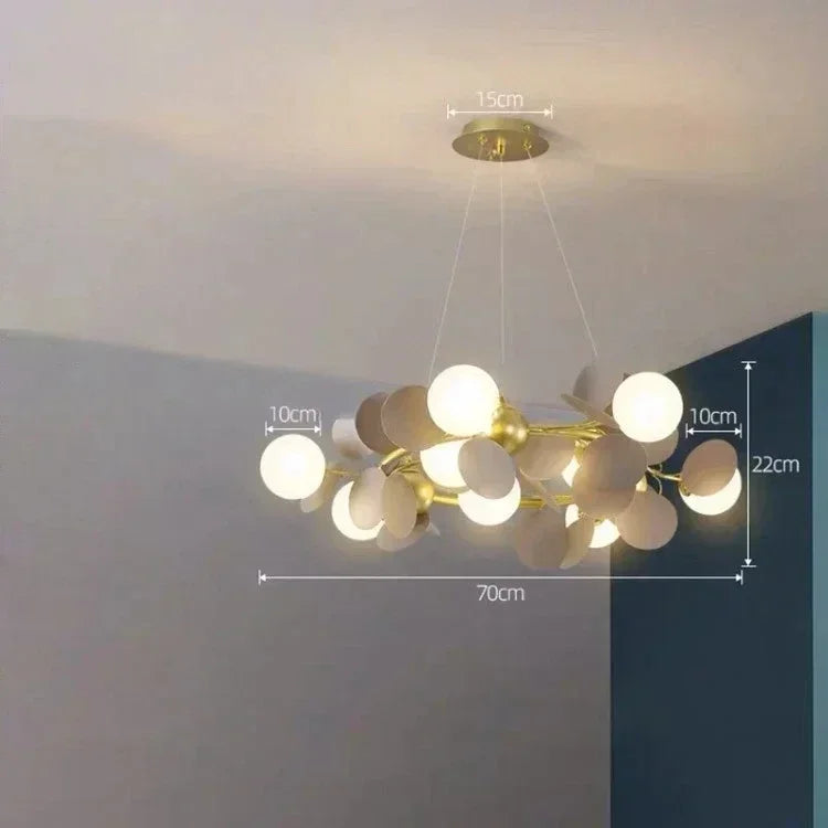 Flower branch chandelier rated for 90 to 260V household supply