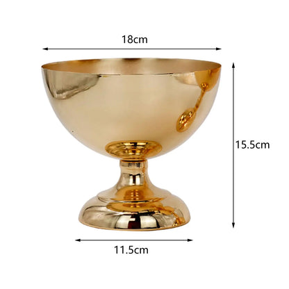 Gold metal flower stand Style 2 small for intimate banquet table styling