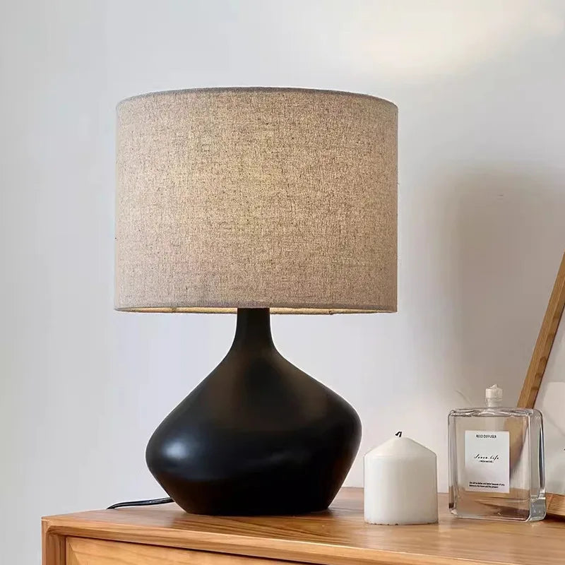 Japanese Minimalist Bottle Table Lamps Bedroom Beside Light Fixture Study Led Reading Lamp Living Room Decor Modern Illumination