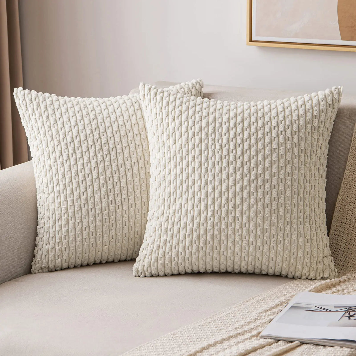 Boho Patchwork Corduroy Pillow Cover