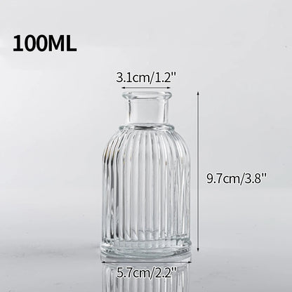 Minimalist Clear Glass Flower Vase