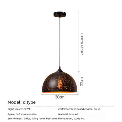Retro Industrial Iron Pendant