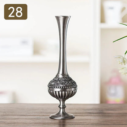 Nordic geometric electroplated metal vase housewarming gift