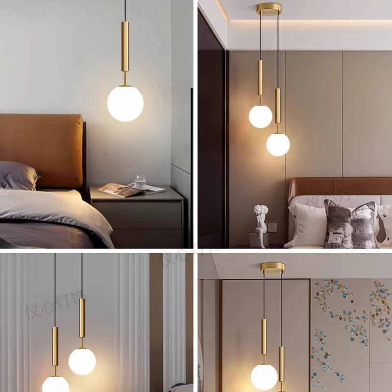 Alloy Bedside Pendant Light