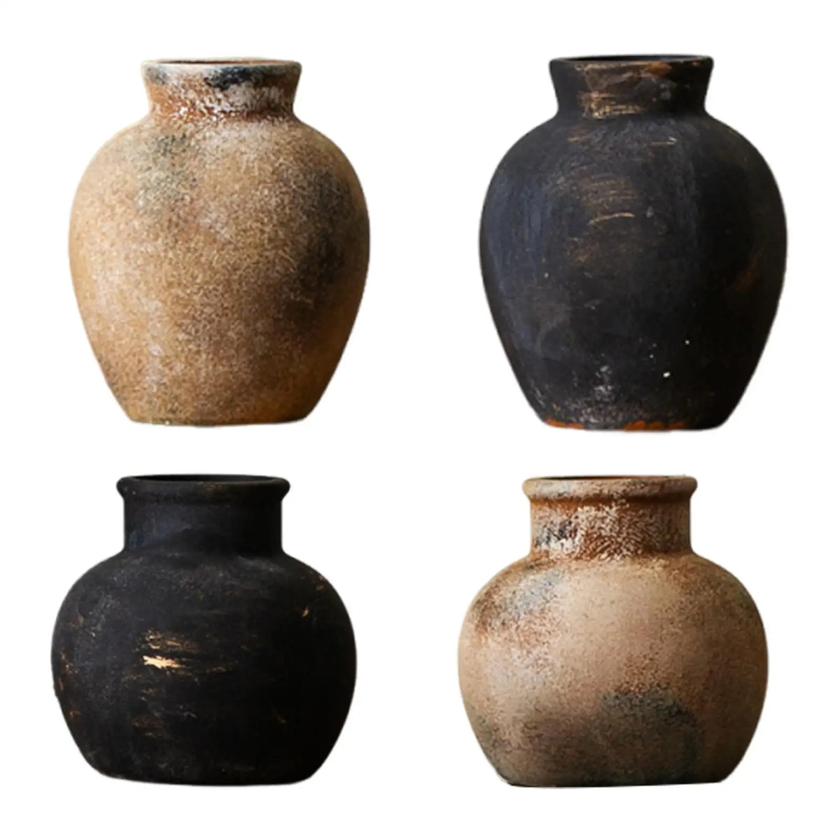 Rustic Wabi Sabi ceramic vase farmhouse fireplace living room