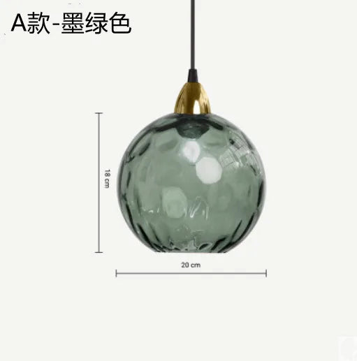 Colored Glass Ball Pendant