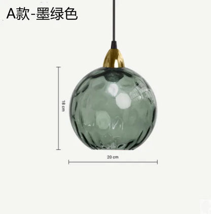 Colored Glass Ball Pendant